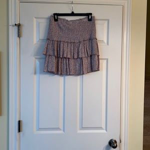 Floral Layered Mini Skirt